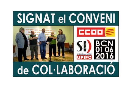 conveni de col.laboració CCOO i UPIFC