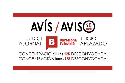 DESCONVOCADA la CONCENTRACIÓ/N